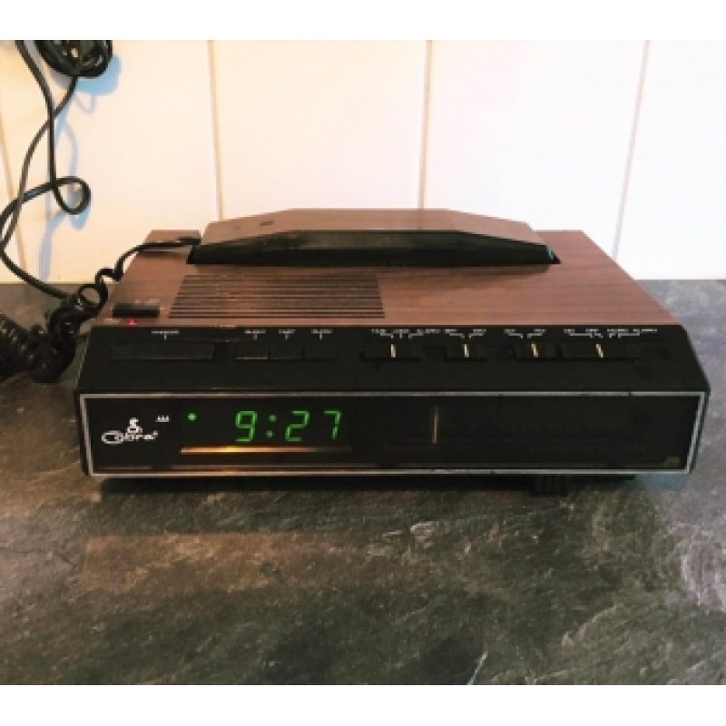 Vintage Cobra wekkerradio met telefoon